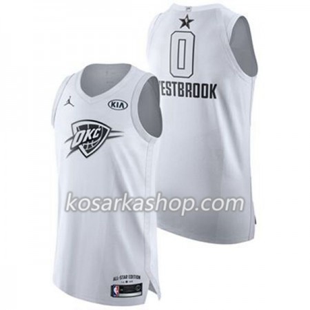 Dres Oklahoma City Thunder Russell Westbrook 0 2018 All Star Jordan Brand Bijela Swingman